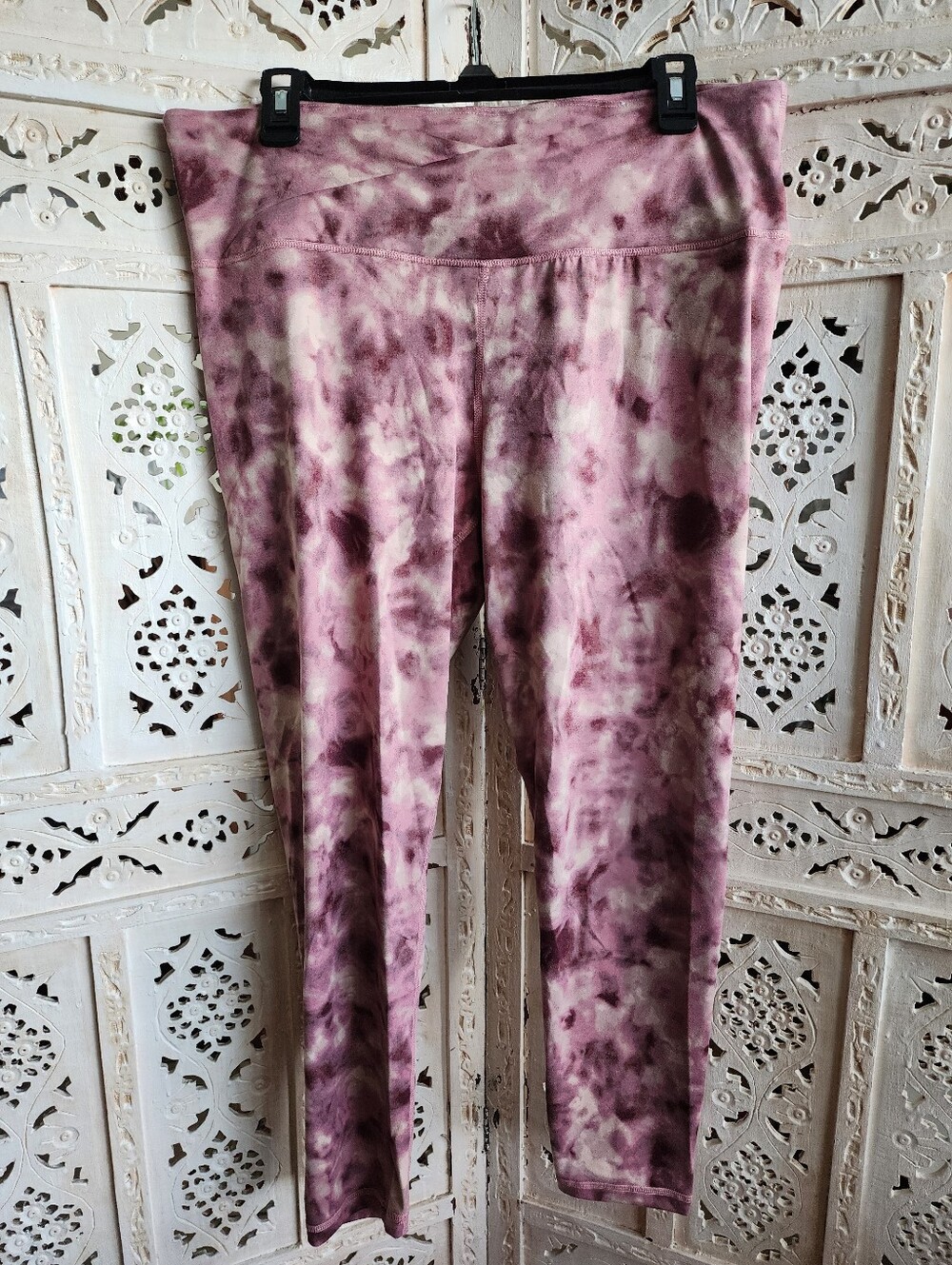 NWOT Maurices Pink Tie Dye Leggings- Womens Size 0X Short